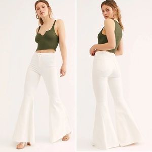 White Flare Women's Pants